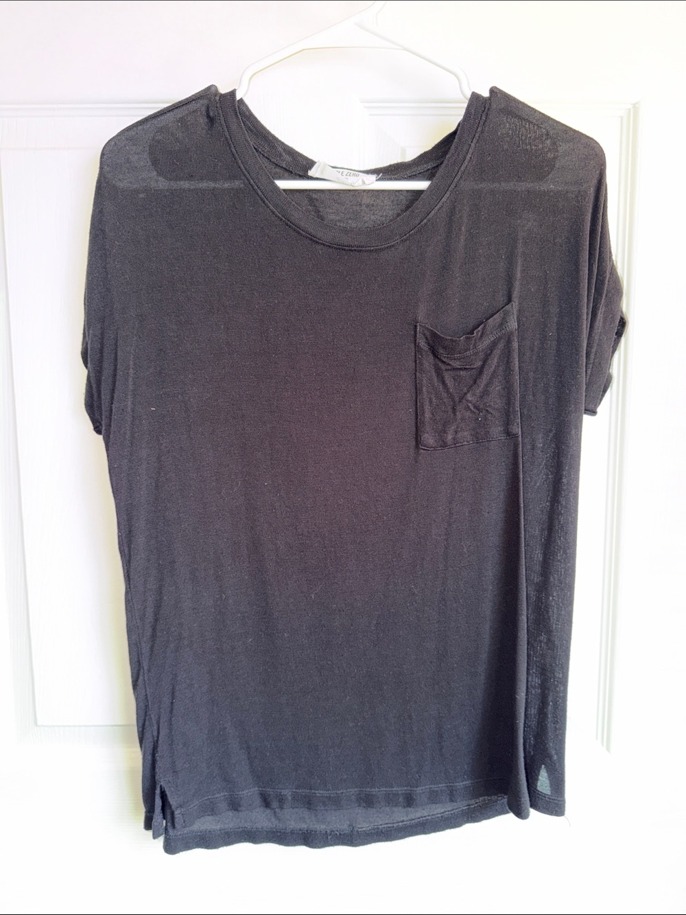 Double Zero Black Short-Sleeve Pocket Tee